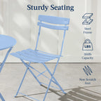 Best Choice Products 3-Piece Small Bistro Set, Folding Patio Furniture Set of 2 Chairs and Table - Black - image 51