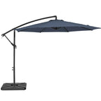 JUSTLET 10ft Heavy Duty Patio Hanging Offset Cantilever Patio Umbrella W/ 4-Piece Base Included Included, Beige - image 35