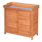 Outdoor Garden Patio Wooden Storage Cabinet Furniture Waterproof Tool Shed - image 8