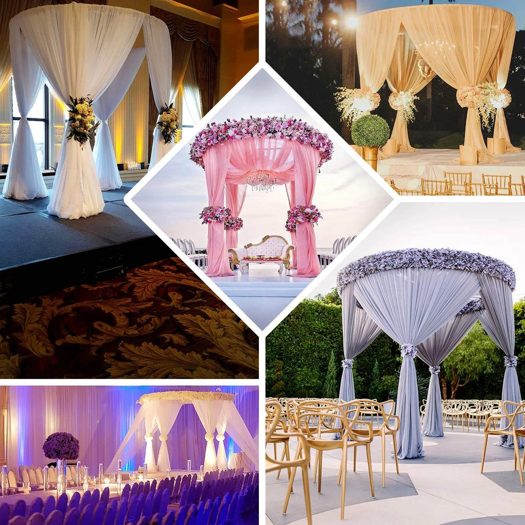 Efavormart 10ft / 4 Post Gold Metal DIY Photography Backdrop Stand, Wedding Arch Canopy Tent - image 16