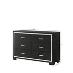 Pedro 6-Piece Black Velvet Upholstered Bedroom Collection - image 8