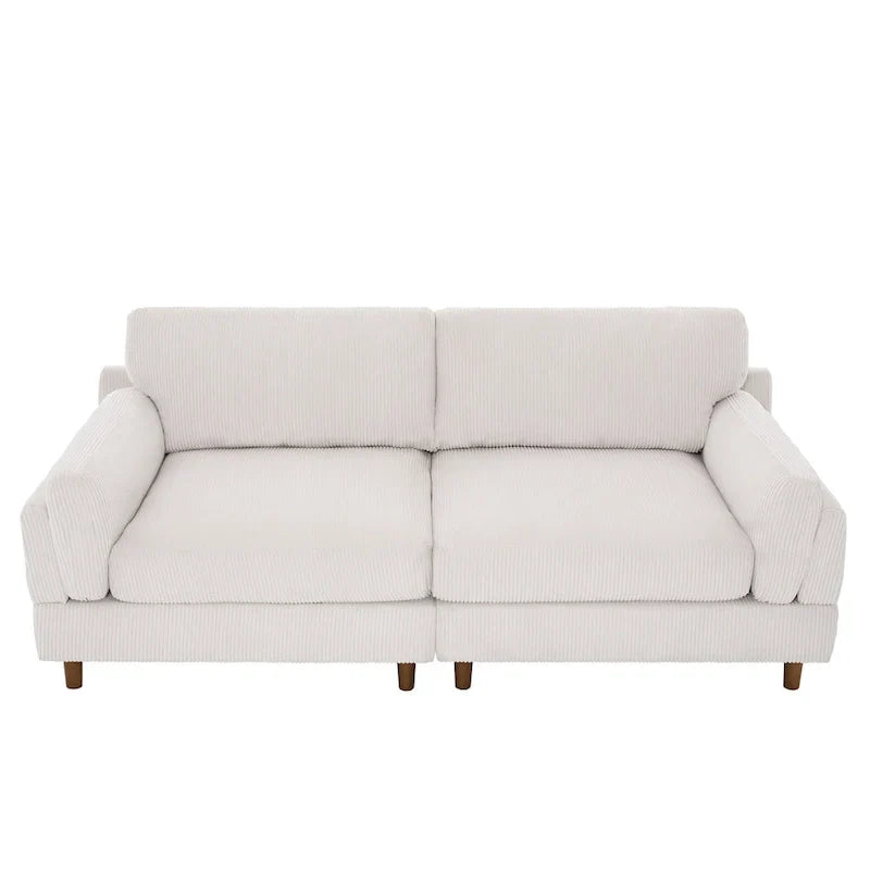 90-Inch Oversized Corduroy Sofa for Living Room with Reversible Cushions - image 27