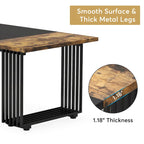 Modern Dining Table with Rectangular Top and Metal Base for 6 to 8 Seating - image 23