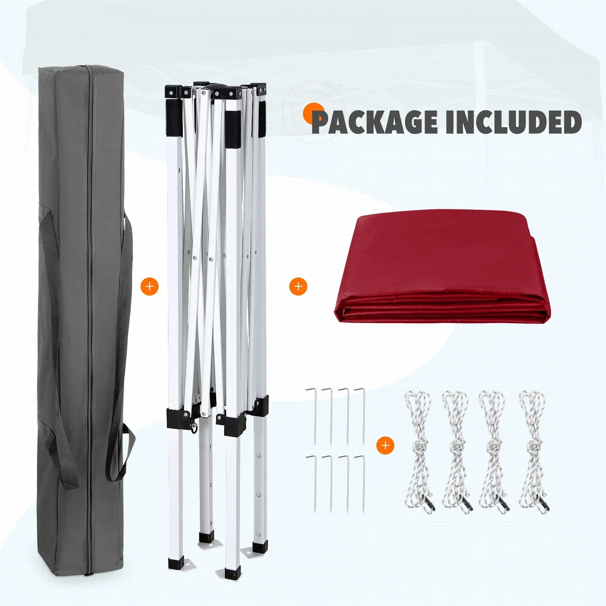 EAGLE PEAK 5x5 Pop up Canopy Tent Instant Outdoor Canopy Easy Set - up Straight Leg Folding Shelter（blue） - image 134