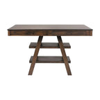 9-Piece Counter Height Dining Set in Ferrara Walnut and Brown - image 3