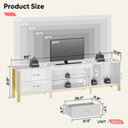 Contemporary 80-Inch TV Stand for 75/80/85 Inch TVs with 2 Drawers - image 3
