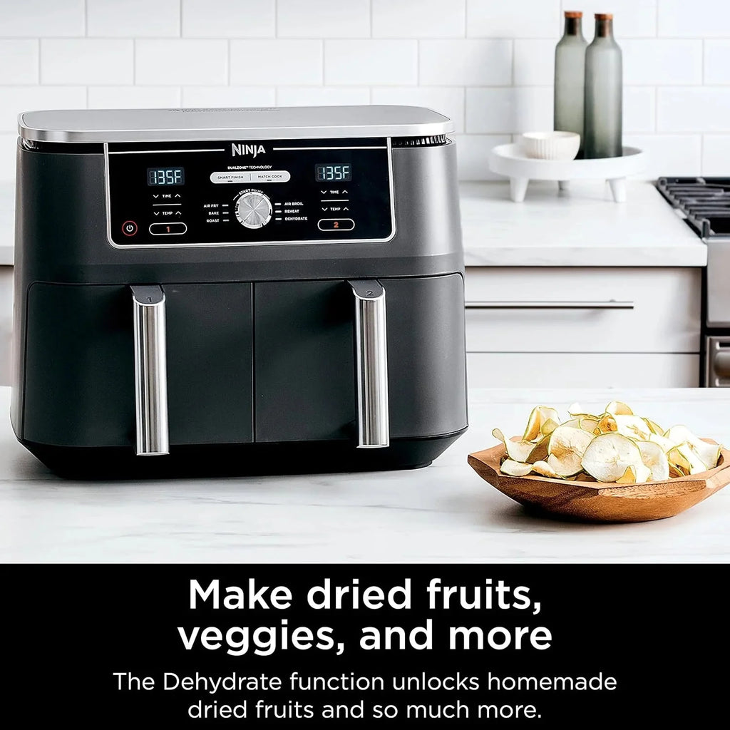 Ninja Foodi 10QT 6-in-1 DualZone Smart XL Air Fryer, 2 Independent 5QT Baskets, Smart Cook Thermometer, Match Cook, Smart Finish, Air Fry, Roast, Bake, Dehydrate, Reheat, Grey, DZ550 - image 29