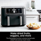 Ninja Foodi 10QT 6-in-1 DualZone Smart XL Air Fryer, 2 Independent 5QT Baskets, Smart Cook Thermometer, Match Cook, Smart Finish, Air Fry, Roast, Bake, Dehydrate, Reheat, Grey, DZ550 - image 29