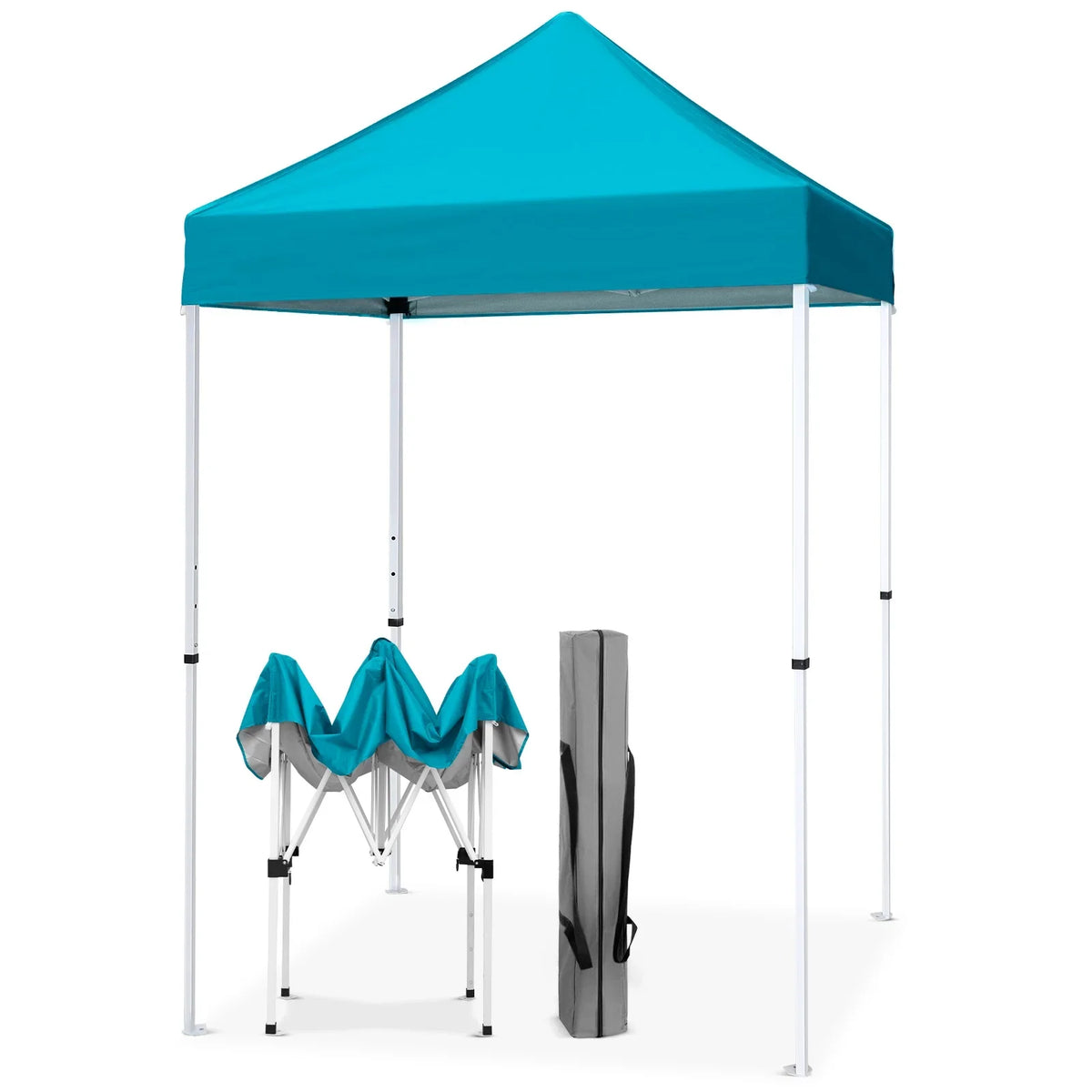 EAGLE PEAK 5x5 Pop up Canopy Tent Instant Outdoor Canopy Easy Set - up Straight Leg Folding Shelter（blue） - image 47