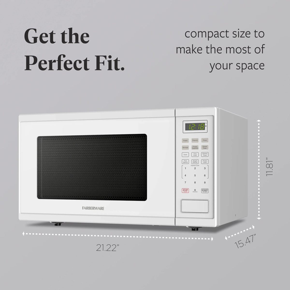 Farberware FMGZ09BKA 0.9 Cu. Ft. Microwave Oven, 900W, Digital Control, LED Display, 6 Cooking Presets, Black - image 30