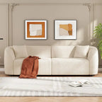 87.5 Boucle Curved 3-Seater Sofa with Sculptural Ergonomics - image 5