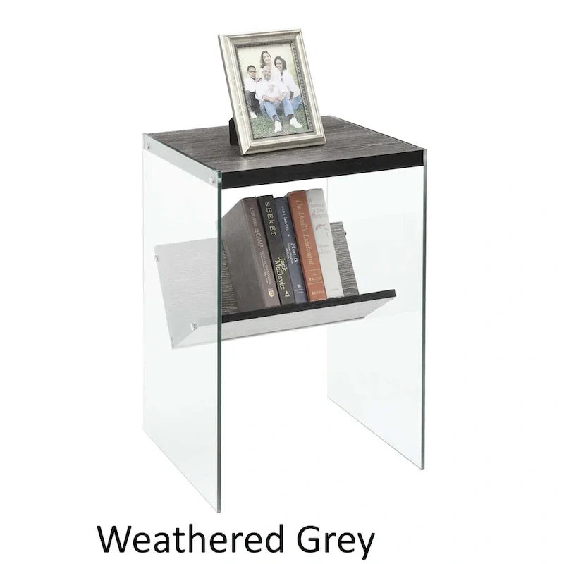 SoHo Glass End Table with Shelf by Convenience Concepts - image 30