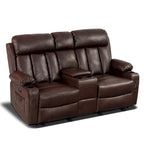 MCombo Faux Leather Electric Reclining Sofa with Heat and Massage - Models 6095/6075/6077 - image 1