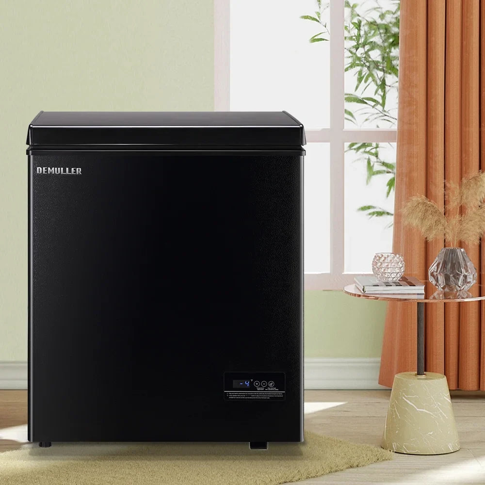 DEMULLER 4.0 Cu. ft Chest Freezer Small Freezer with Top Open Door Freestanding Black - image 4