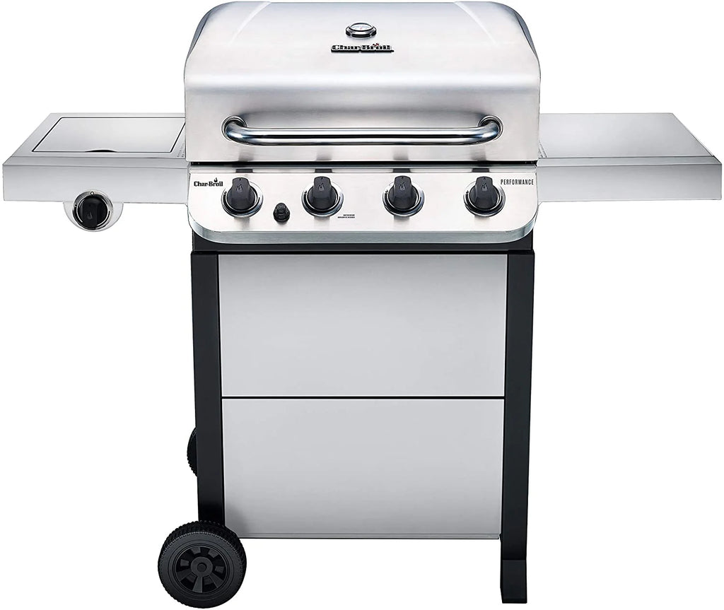 Char-Broil 463377319 Performance 4-Burner Cart Style Liquid Propane Gas Grill, Stainless Steel - image 1