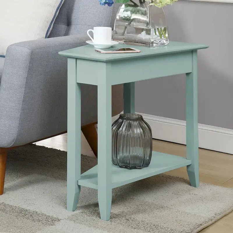 American Heritage Wedge End Table with Shelf by Convenience Concepts - image 18