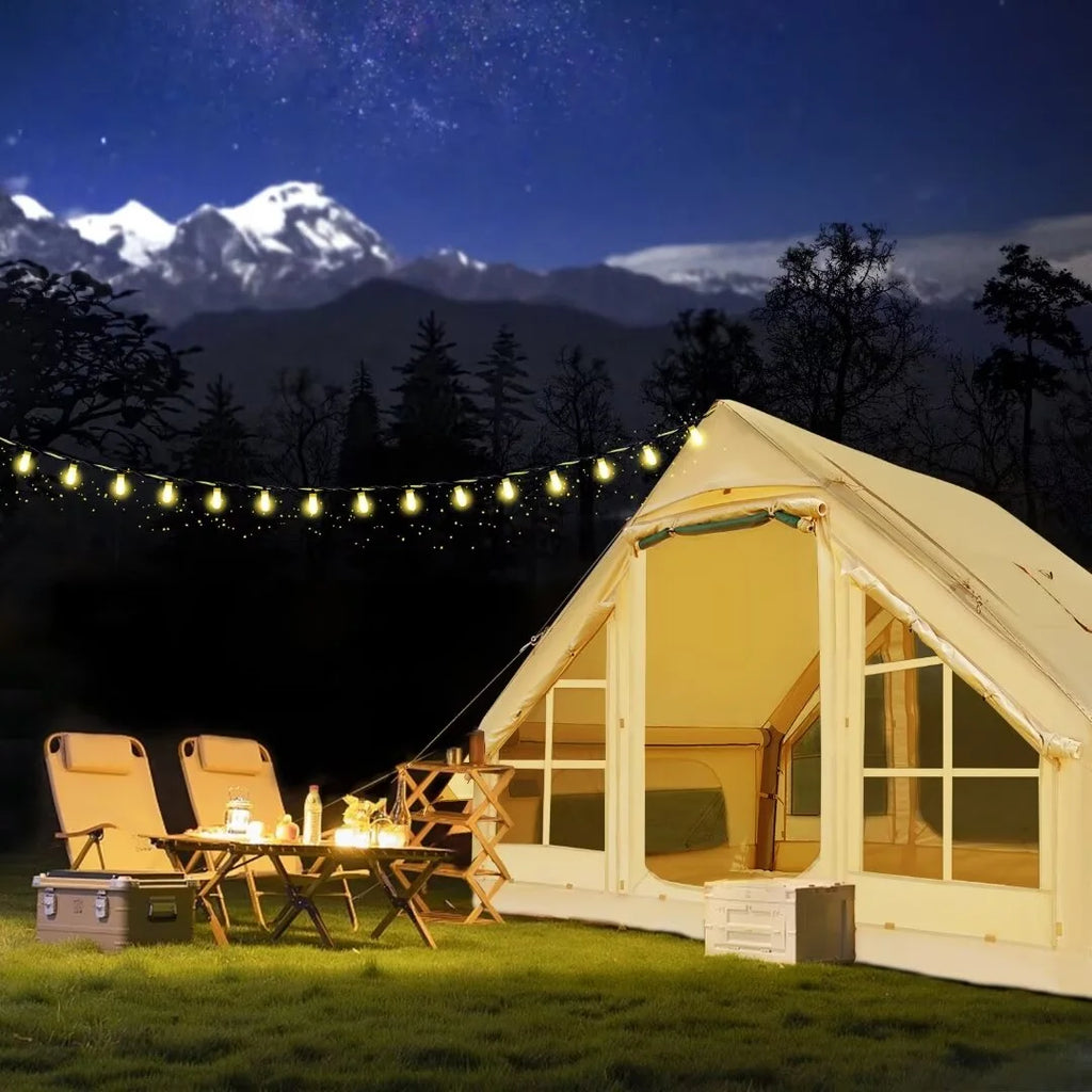 NAIZEA Tent for Camping with Pump - Air Glamping Tents, Easy Setup Blow up Tent, Waterproof Oxford Inflatable Tent, 4 - 6 Person Cabin Tent with Mesh & Chimney Window - image 14