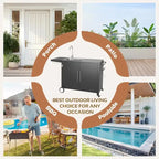 AECOJOY Stainless Steel Outdoor Kitchen Sink with Hose Hookup and Grill Prep Table Island Cabinets - image 8