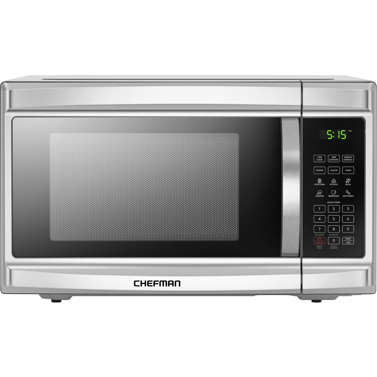 Chefman 0.9 cu ft Countertop Microwave Oven, 900 Watts - Stainless Steel - image 5