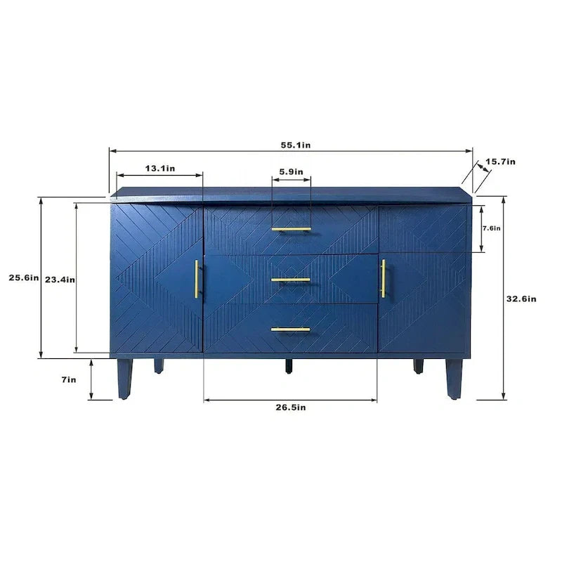 55 Elegant and Practical Carved Buffet/Sideboard Cabinet - image 8