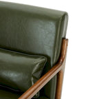 Glitzhome Set of 2 Mid-Century Modern PU Leather Accent Chairs - 30.75H with Cushions (25.75W x 33.75D) - image 35