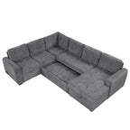 Roomfitters U-Shaped Sectional Sofa with Pull-Out Bed, Storage Chaise Lounge, and Integrated Charging Ports for Living Room - image 20