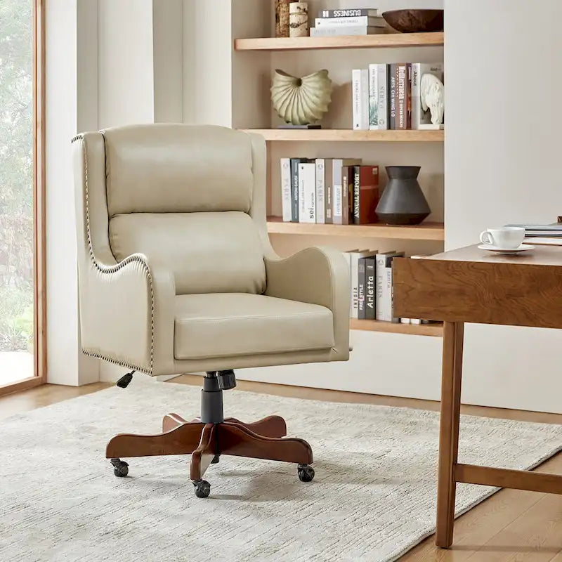 HULALA HOME Pete Adjustable Height Faux Leather Swivel Executive Chair with Tilt Mechanism - image 21