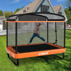 6 FT Kids Trampoline with Swing & Safety Fence, ASTM Approved Toddler Rectangle Trampoline for 3-8 Year Old - image 1