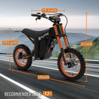 TUTTIO Soleil01 Adult Electric Dirt Bike (with Branded Helmet), 2000W, 48V 21Ah Battery, 37Mph Full Suspension Mountain E-Bike, 200Nm Torque All-Terrain Electric Motorcycle - image 2