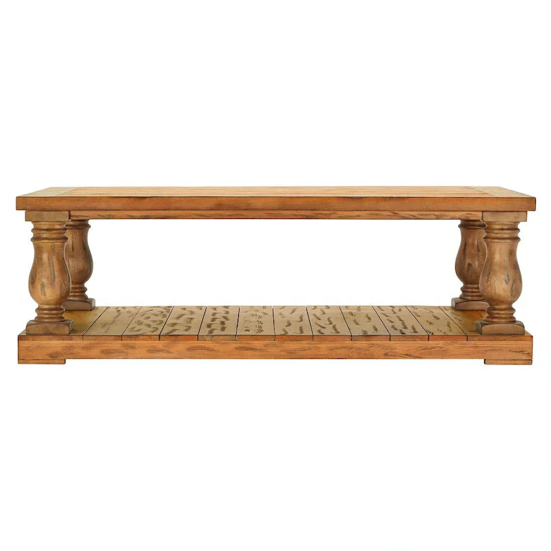 iNSPIRE Q Artisan Edmaire 55-Inch Light Natural Baluster Coffee Table - image 3