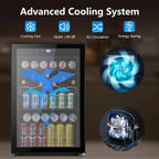 Mini Fridge 130 Can Beverage Refrigerator Cooler, 3.2 Cu.Ft Drink Fridge for Soda Wine Beer, Adjustable Temperature Control for Home Office, Black - image 26
