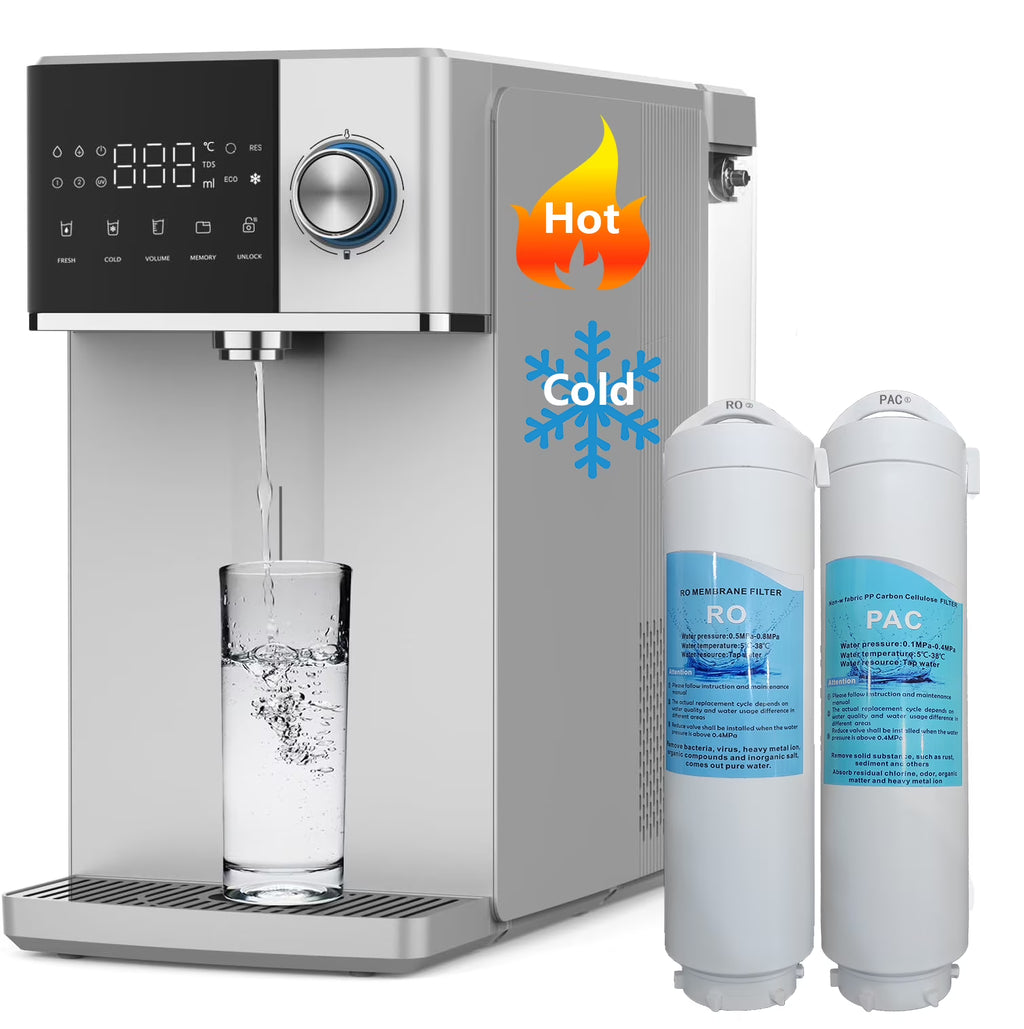 IKT Countertop Hot and Cold Reverse Osmosis Water Dispenser Cooler, Fast Heating, Adjustable Temperature, Dispensing Volume Options - image 1