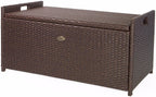 Barton Outdoor Storage Bench Rattan Style Deck Box Wicker Patio Furniture Water Resistance w/Seat Cushion, 60-Gallon, Brown - image 4