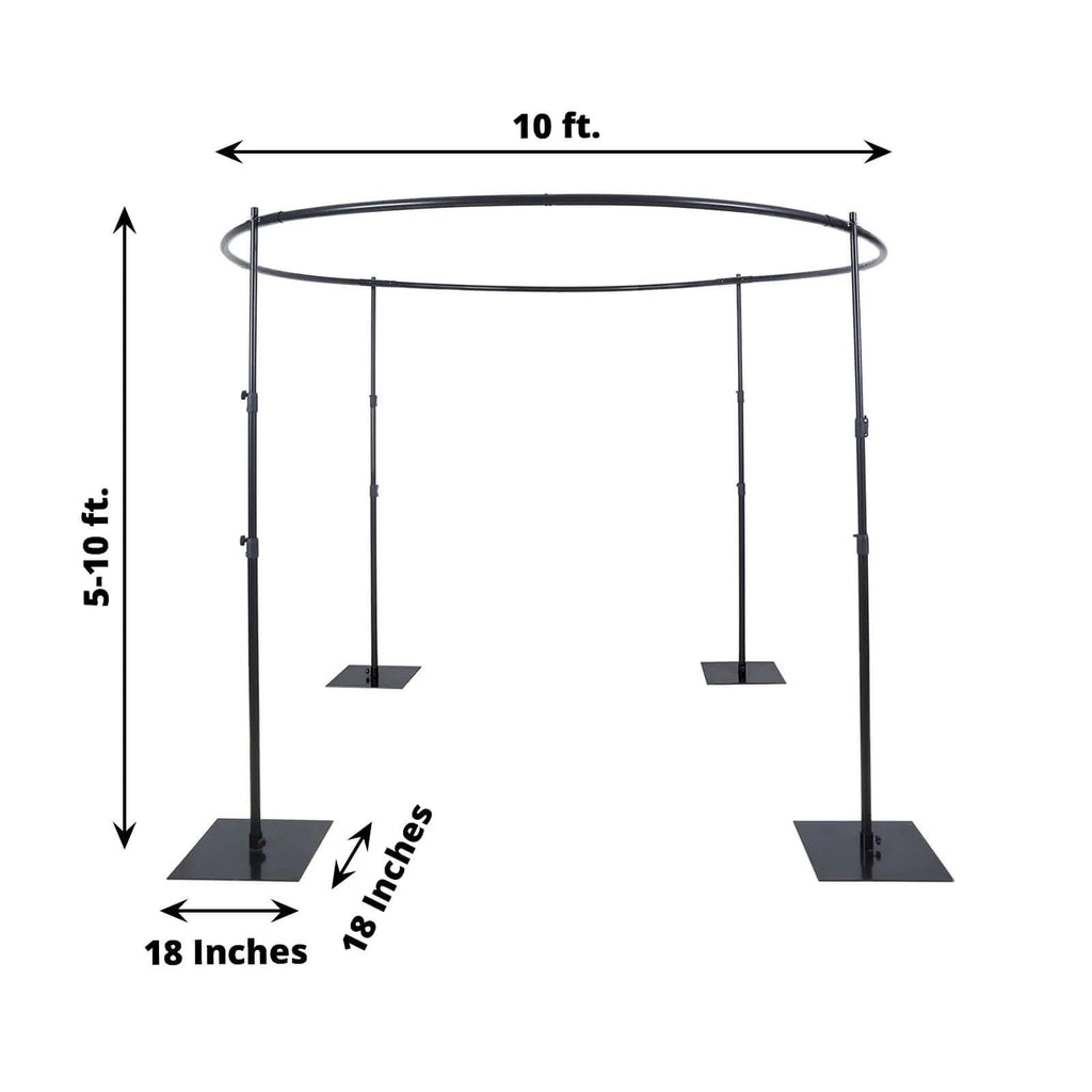 Efavormart 10ft / 4 Post Gold Metal DIY Photography Backdrop Stand, Wedding Arch Canopy Tent - image 14