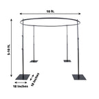 Efavormart 10ft / 4 Post Gold Metal DIY Photography Backdrop Stand, Wedding Arch Canopy Tent - image 14