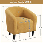 Yaheetech Club Chair Accent Barrel Chair Upholstered Arm Chair - image 34