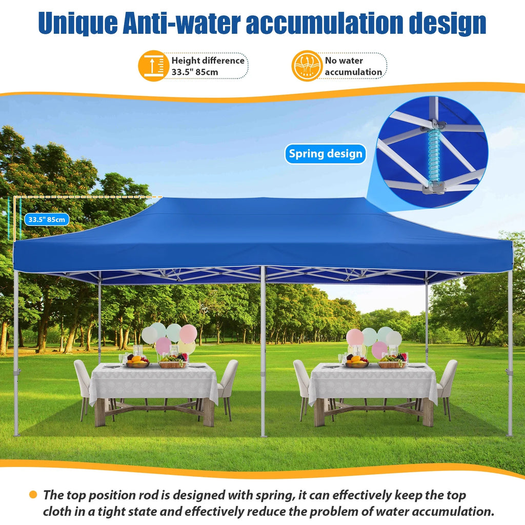 HOTEEL 10x15 Heavy Duty Canopy Tent ,Pop up Canopy for Parties Wedding,Commercial Easy up Gazebo with Roller Bag,UV 50+ &,White - image 53