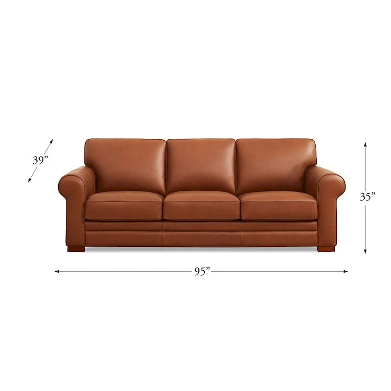 Hydeline Brookfield Premium Top Grain Leather Sofa and Chair Set - image 21