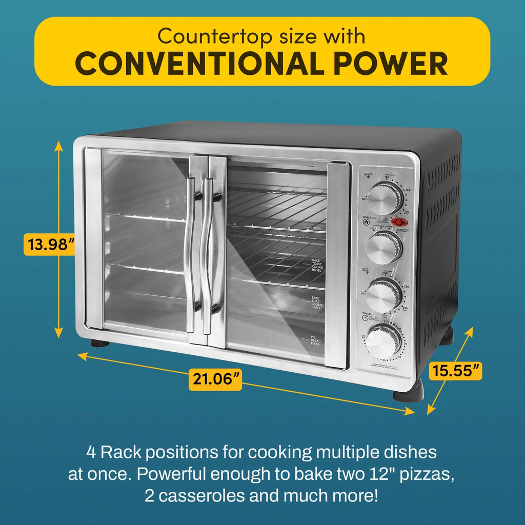 Elite Gourmet 47.5Qt, 18-Slice Convection Oven 4-Control Knobs - image 3