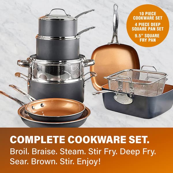 20-Piece Aluminum Ti-Ceramic Nonstick Cookware and Bakeware Set in Graphite - image 5
