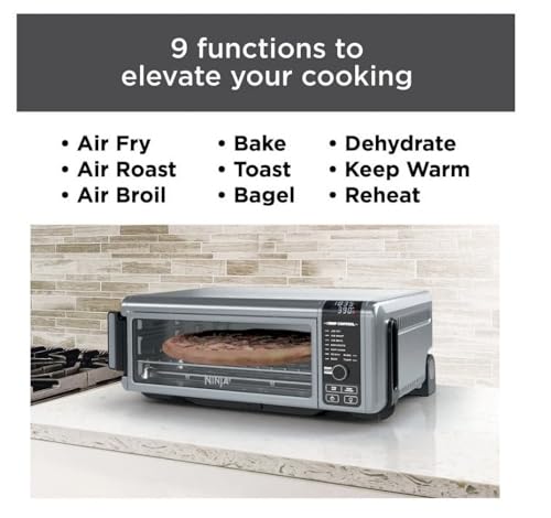 Ninja Foodi 9 in 1 Digital Air Fry Oven, Convection Oven, Toaster, Air Fryer with Flip Away Storage, Air Roast, Bake, Broil, Dehydrate, Reheat, Stainless Steel (102A) : Home & Kitchen - image 4