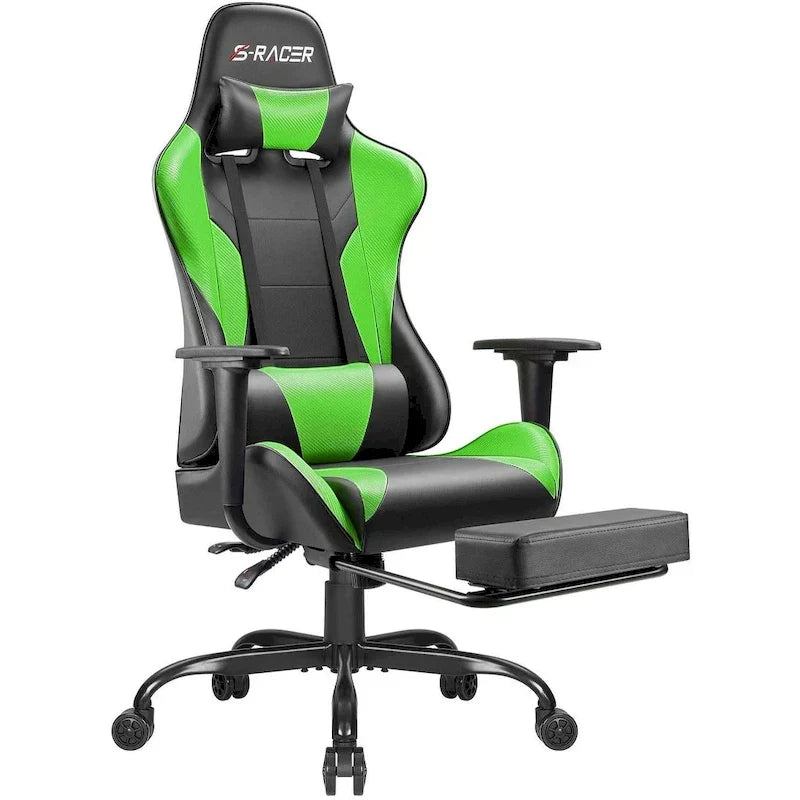 Ergonomic Gaming Chair with Footrest - Ideal for Desk Use - image 12