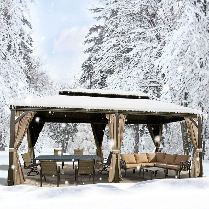 Calaro 19.5 Ft. W x 11 Ft. D Galvanized Steel Patio Gazebo - image 1