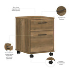 Bush Furniture Key West Mobile File Cabinet with 2 Drawers - image 22
