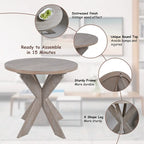 COZAYH Set of 2 Rustic Farmhouse End Tables with Storage Shelf - Vintage Grey French Country Accent Side Tables - image 18