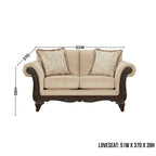 Roundhill Furniture Hernen Carved Wooden Frame Loveseat - image 12