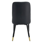 Contemporary Set of 4 Faux Leather Dining Chairs with Cushioned Backrests and Metal Legs – Ideal for Dining Rooms, Living Rooms, and Bedrooms - image 26