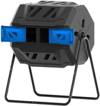Large Compost Tumbler Bin Dual Compartment Better AirCirculation Efficient Compost BPA Free Sturdy Steel Frame 43Gallon (2 21.5Gal) Blue Door - image 12