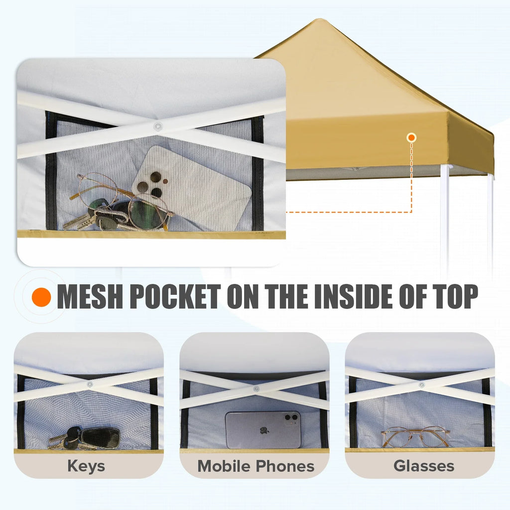 EAGLE PEAK 5x5 Pop up Canopy Tent Instant Outdoor Canopy Easy Set - up Straight Leg Folding Shelter（blue） - image 154