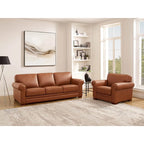 Hydeline Brookfield Premium Top Grain Leather Sofa and Chair Set - image 14
